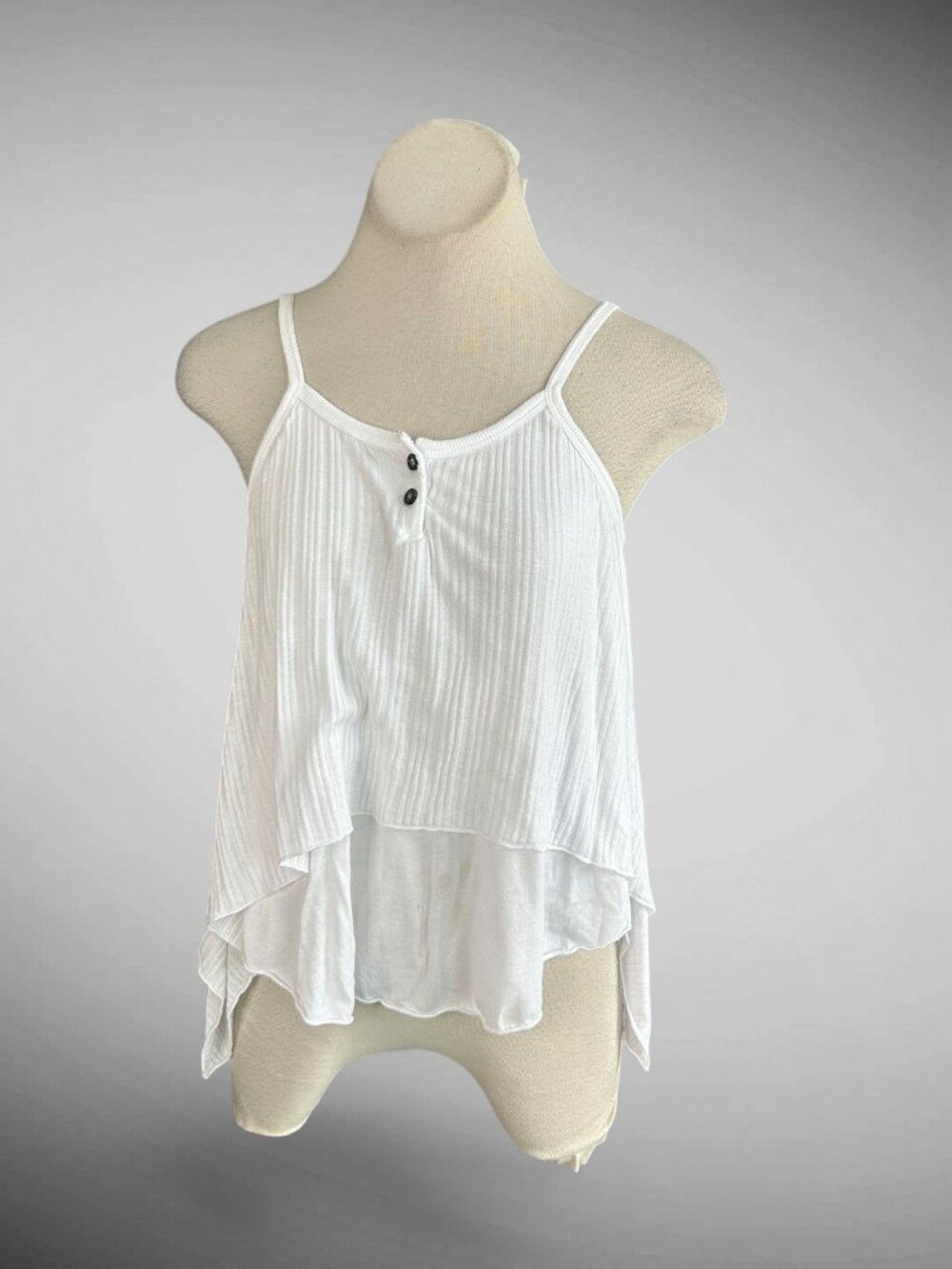 Hard Tail Forever White Tiered Camisole Top Fairycore Size S